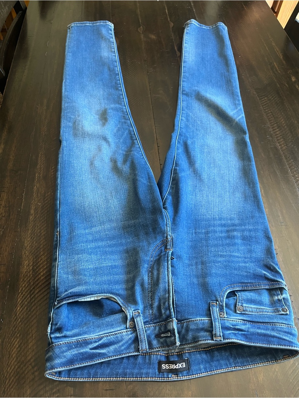 Express Men’s Slim Jeans in Classic Blue Wash